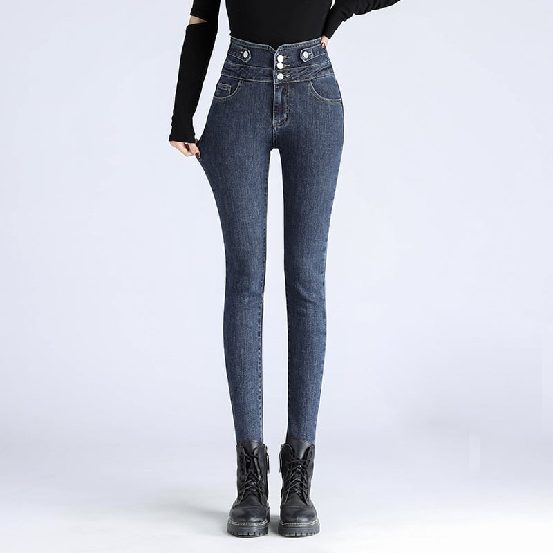 High-Waisted Skinny Pants – Spring Stretch Slim Fit Pencil Trousers for Women