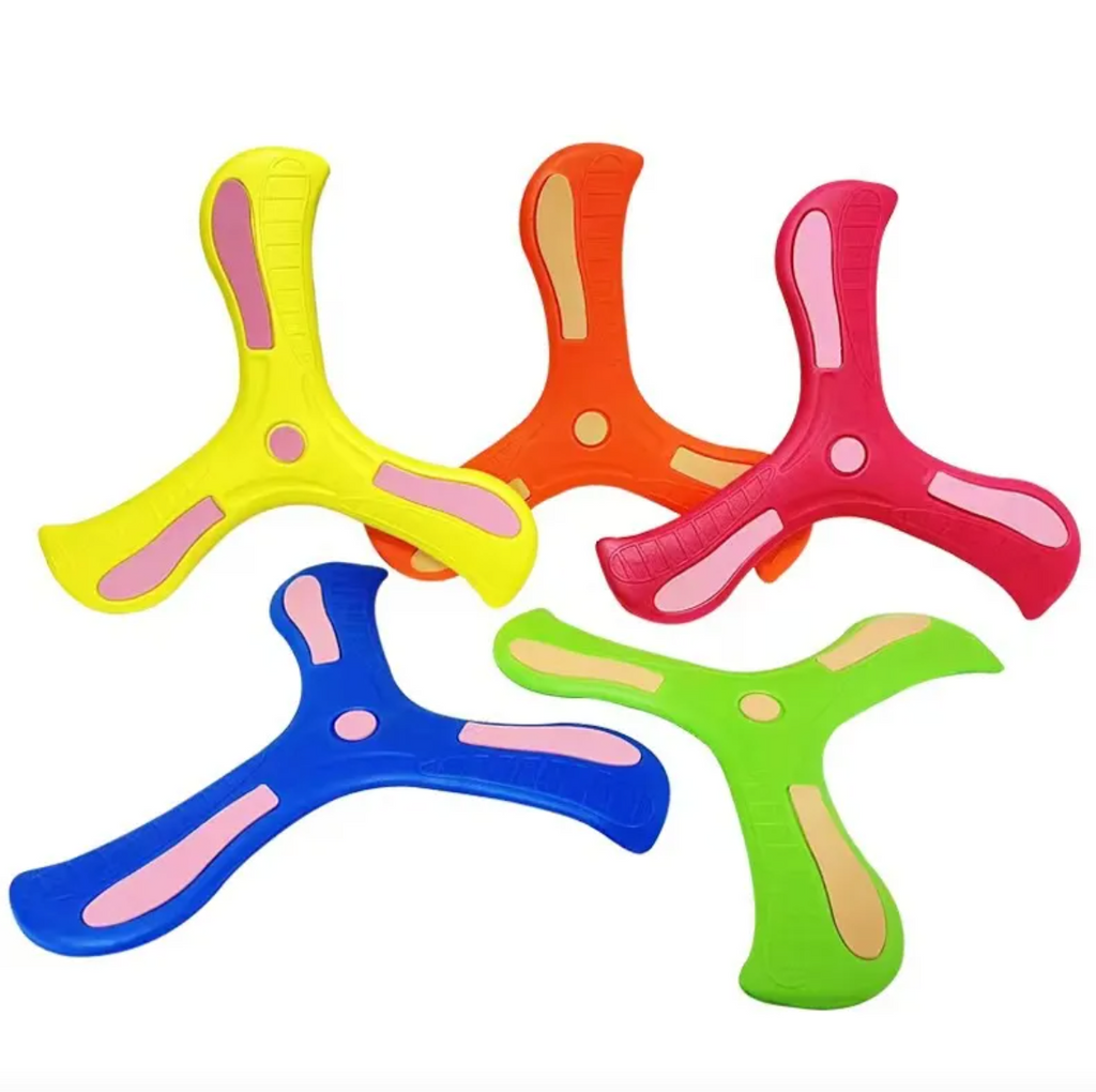 EVA Boomerang Toy – Flexible 3-Leaf Flying Boomerang for Kids Outdoor Play
