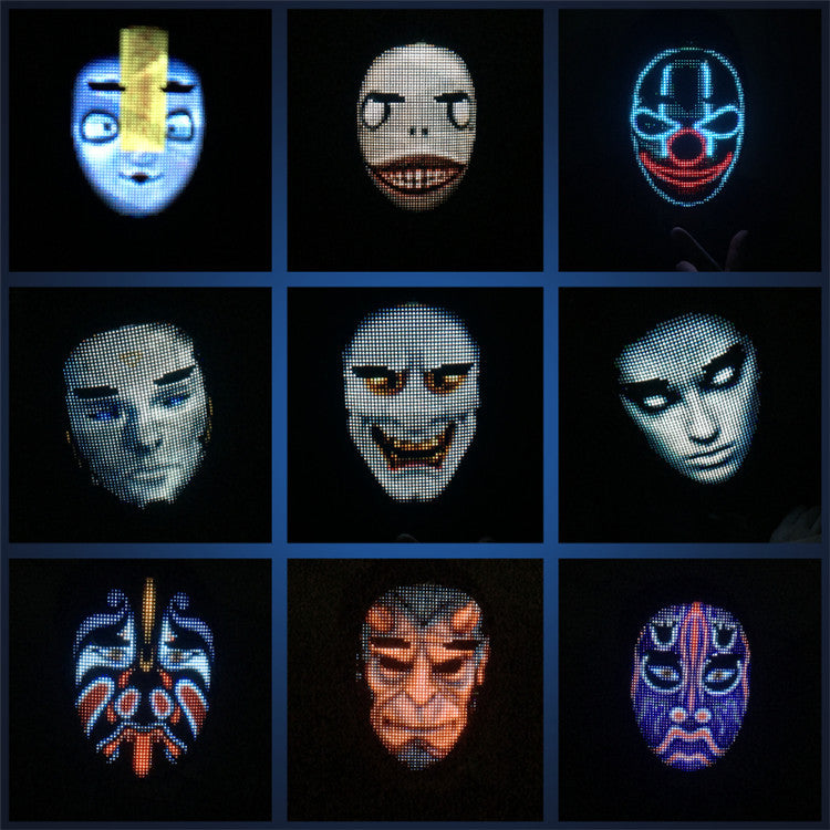 LED Face Changing Glow Mask – Light Up Costume Mask with Multiple Color Modes