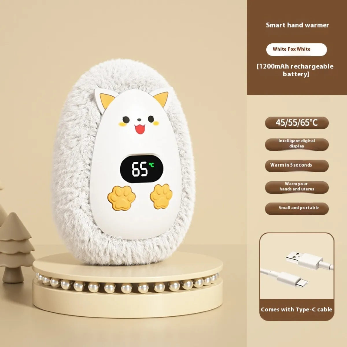 Rechargeable Hand Warmer – Portable USB Electric Pocket Heater with 3 Heat Settings