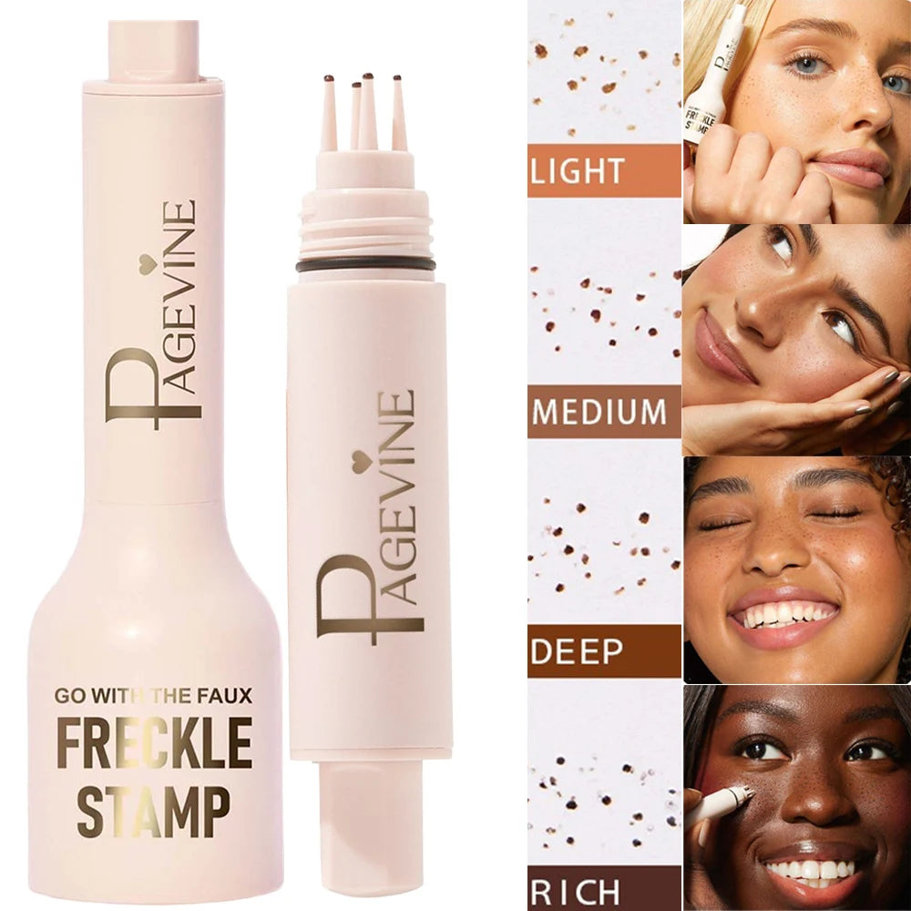 5-Point Freckle Stamp Pen – Waterproof Natural Freckle Makeup Pen for Realistic Freckles & Beauty Mark