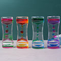 Dual Color Liquid Acrylic Hourglass Timer – Decorative Desk Sand Art Relaxation Timer