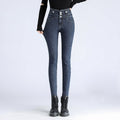 High-Waisted Skinny Pants – Spring Stretch Slim Fit Pencil Trousers for Women