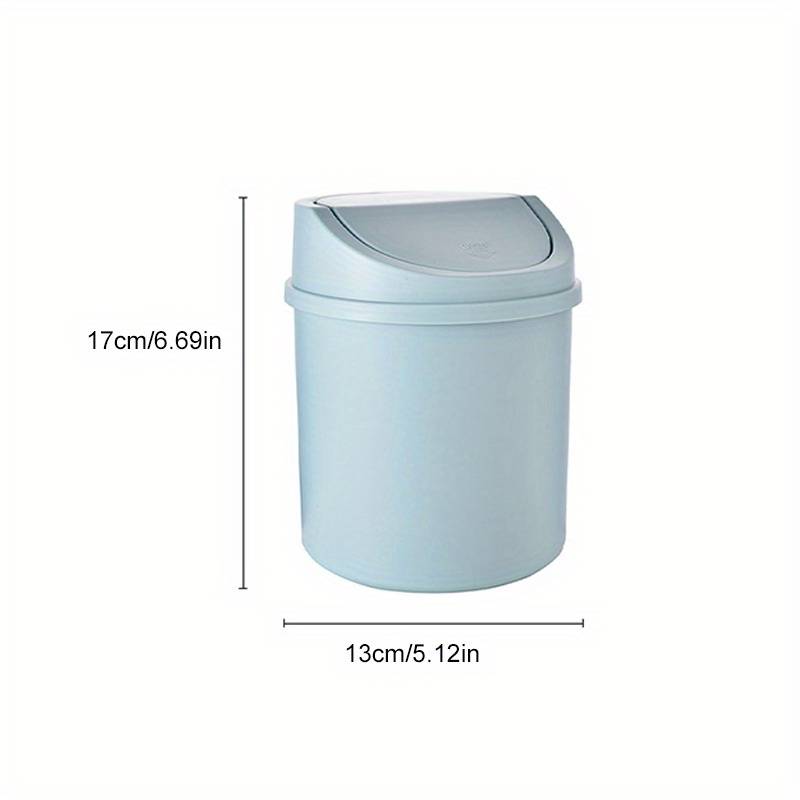 Mini Desktop Trash Can with Lid – Compact Plastic Tabletop Waste Bin for Home & Office