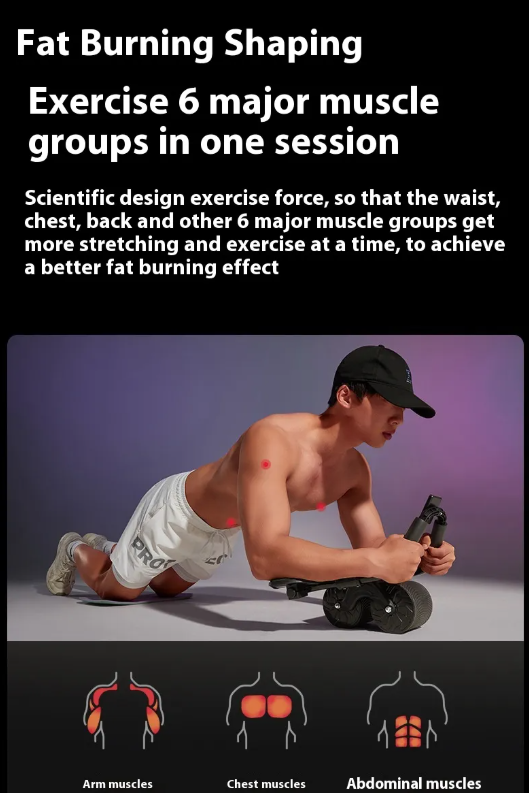 Automatic Rebound Ab Roller Wheel – Core Strength & Abdominal Training Equipment