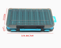 Dual-Sided Fishing Tackle Box – Compact Waterproof Lure Organizer with 14 Compartments
