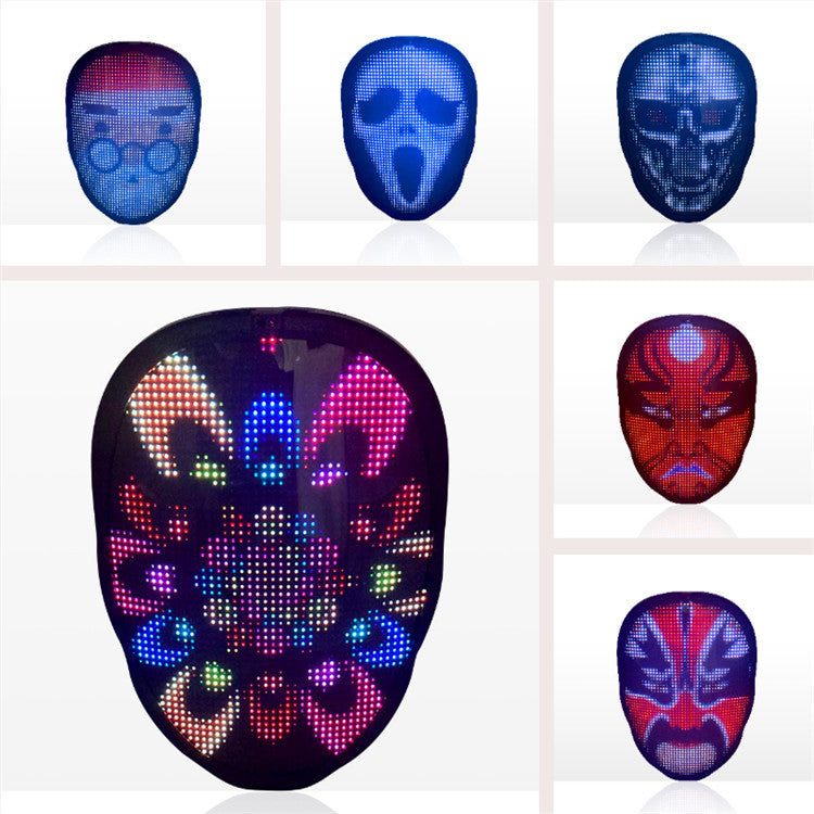 LED Face Changing Glow Mask – Light Up Costume Mask with Multiple Color Modes