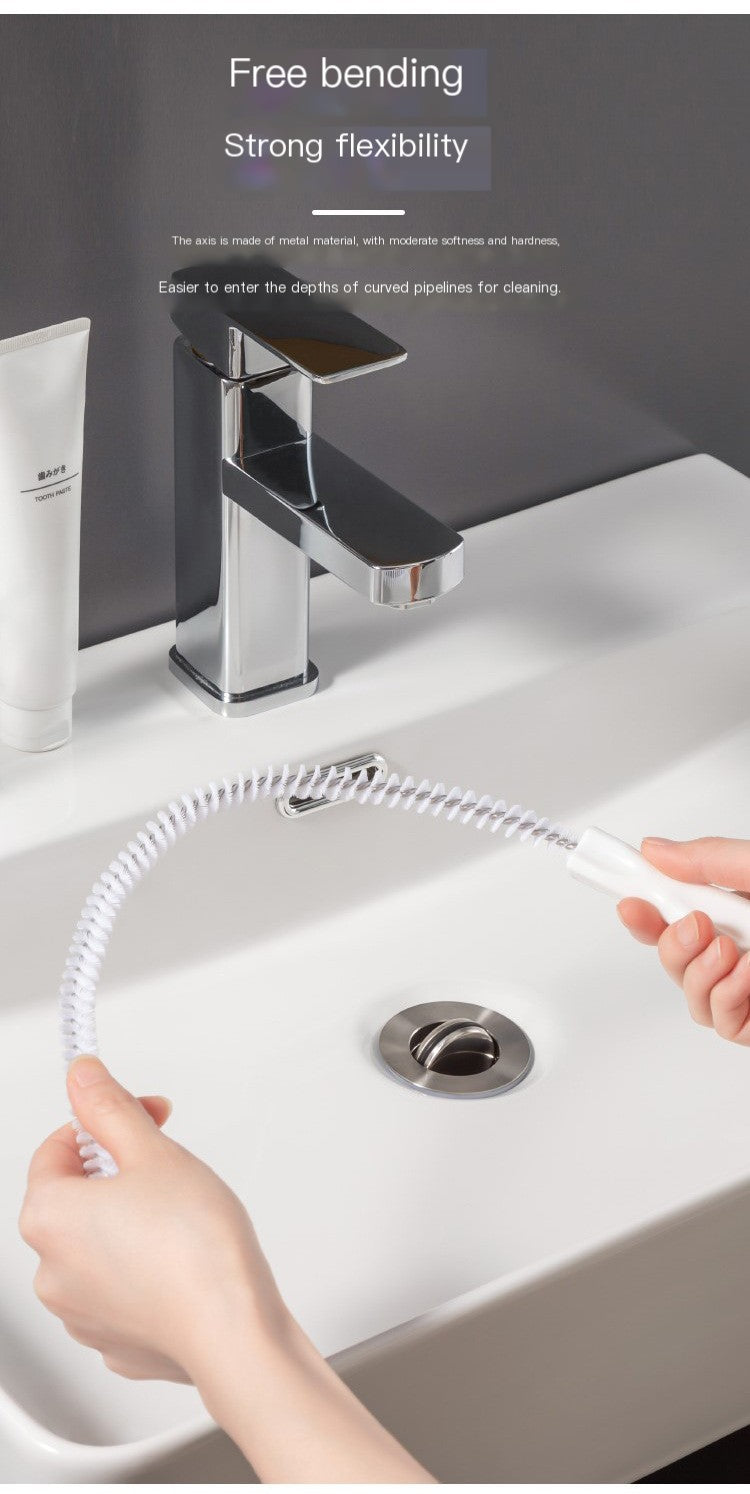 Drain Hair Cleaner Tool – Flexible Pipe Unclogger Brush for Sink & Shower Drains