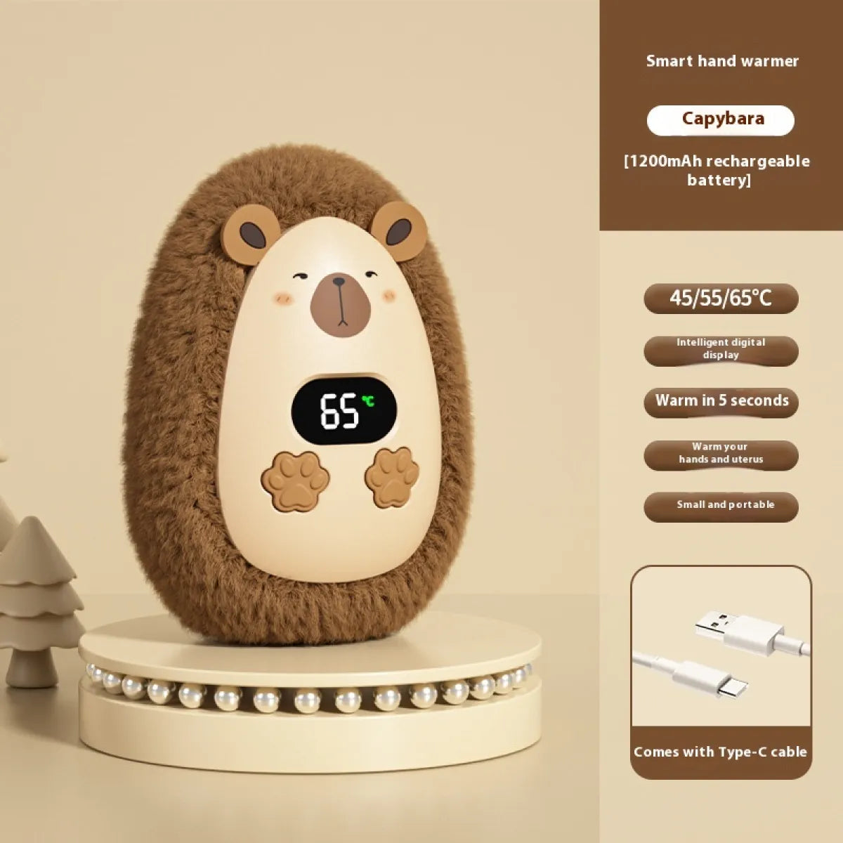 Rechargeable Hand Warmer – Portable USB Electric Pocket Heater with 3 Heat Settings