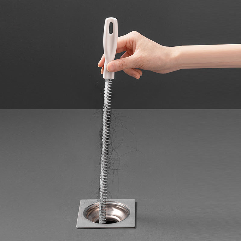 Drain Hair Cleaner Tool – Flexible Pipe Unclogger Brush for Sink & Shower Drains