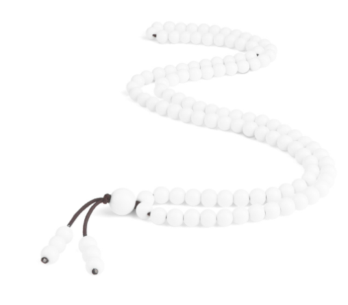 Men’s Natural Stone Beaded Necklace – 108 Mala Beads (Malachite Style)