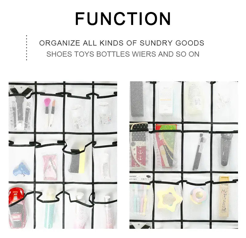Over-the-Door Shoe Organizer – 24 Pocket Hanging Storage Rack