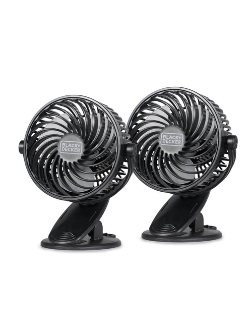 BLACK+DECKER 4” 2-in-1 Clip & Desk Fan – Convertible Portable Cooling Fan with 3-Speed Settings