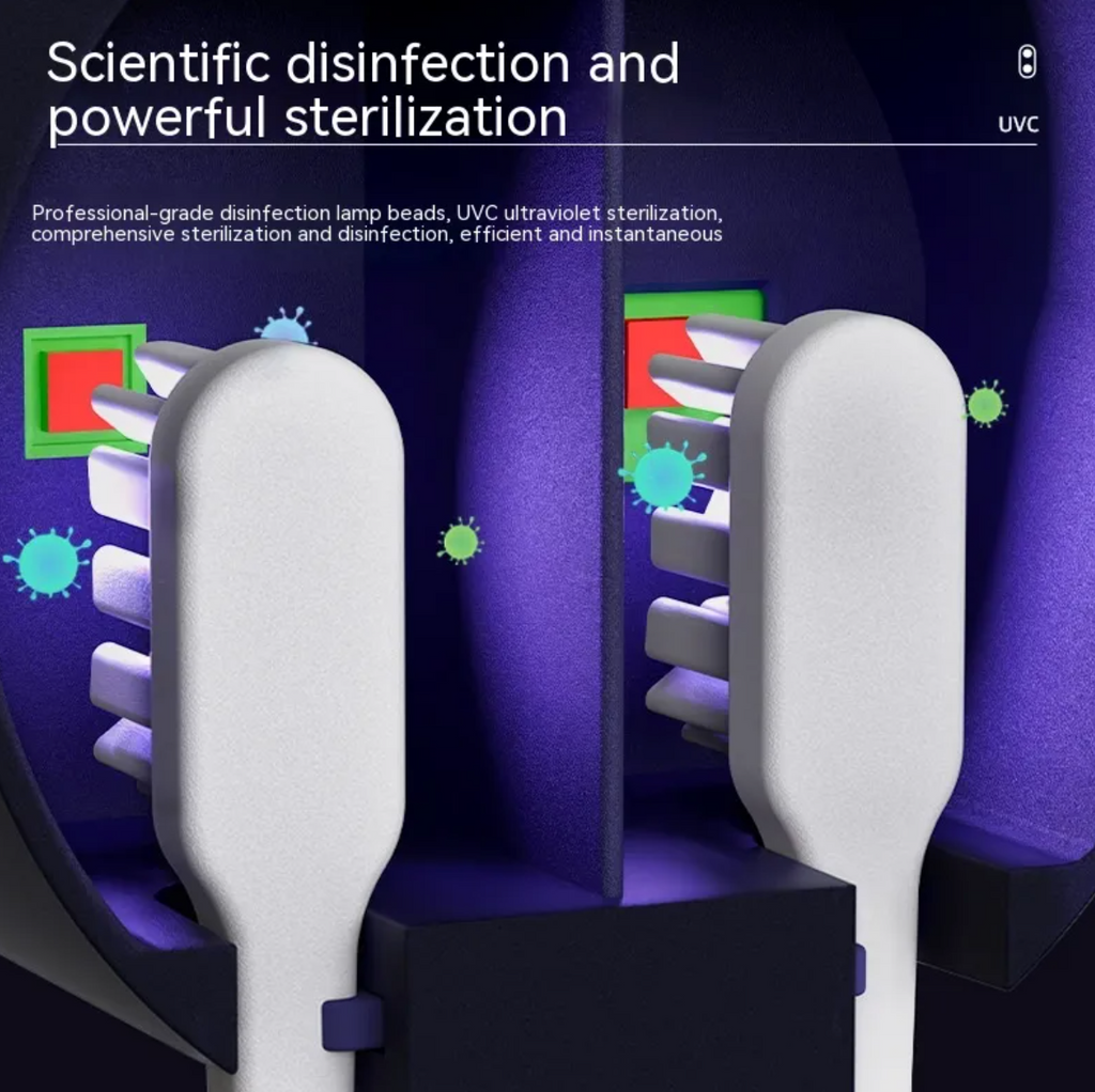 Portable UV Toothbrush Sanitizer – UV-C Toothbrush Cleaner & Holder for Bathroom Hygiene