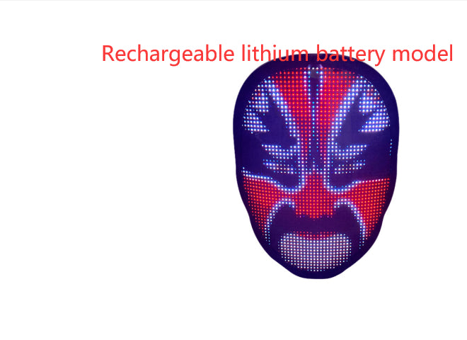 LED Face Changing Glow Mask – Light Up Costume Mask with Multiple Color Modes