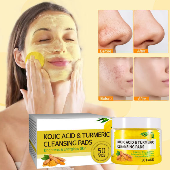 Turmeric Kojic Cloth – Brightening Exfoliating Cotton Cleansing Cloth