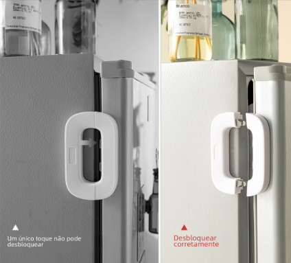 Fridge & Cabinet Safety Lock – Child Safety Refrigerator Lock, No-Drill Adhesive Security Latch