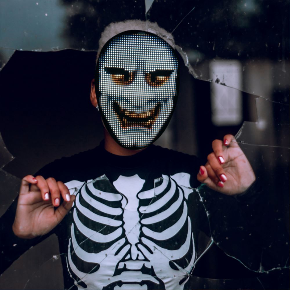 LED Face Changing Glow Mask – Light Up Costume Mask with Multiple Color Modes