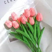 Artificial Tulip Flower Stems – 5PCS Faux Tulips for Home Decor, Vases & Gifts