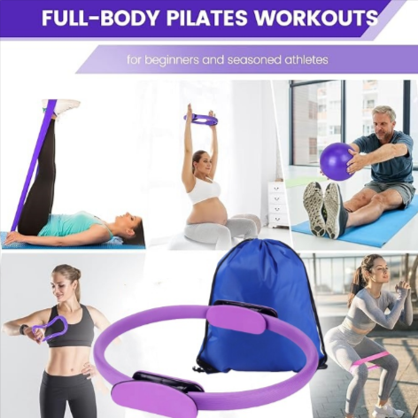 13-Piece Yoga & Pilates Workout Set – Full Body Fitness, Stretching & Home Exercise Kit