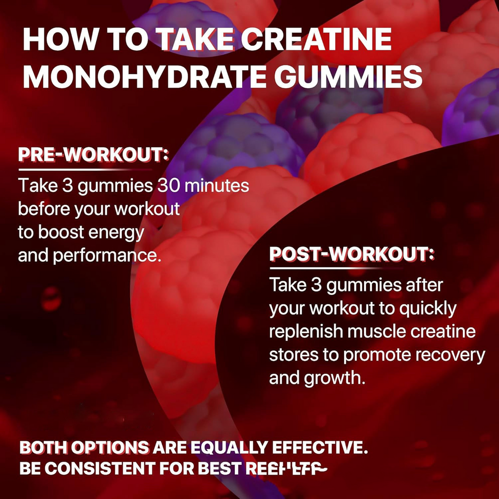 Muscle Boost Gummies – Creatine + Vitamin Energy Support Gummies for Active Lifestyle