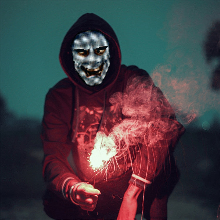 LED Face Changing Glow Mask – Light Up Costume Mask with Multiple Color Modes