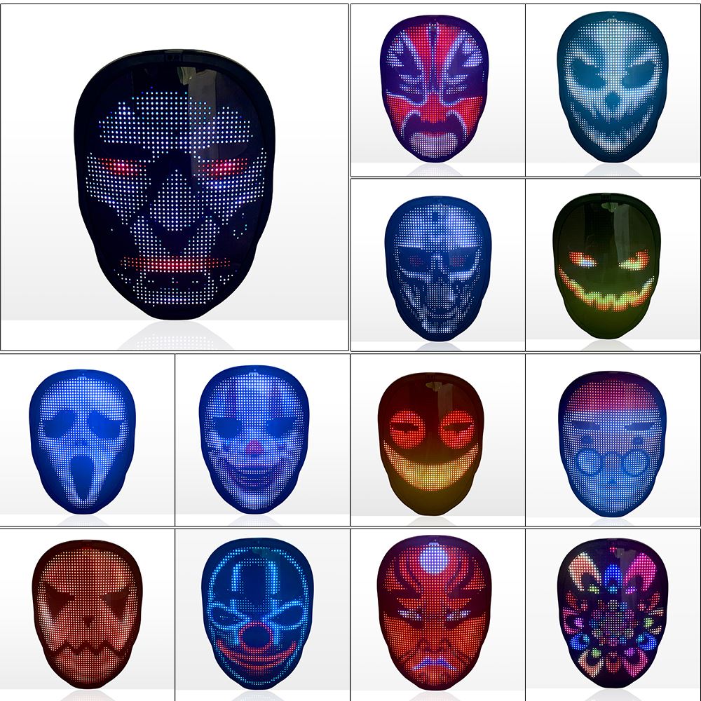 LED Face Changing Glow Mask – Light Up Costume Mask with Multiple Color Modes