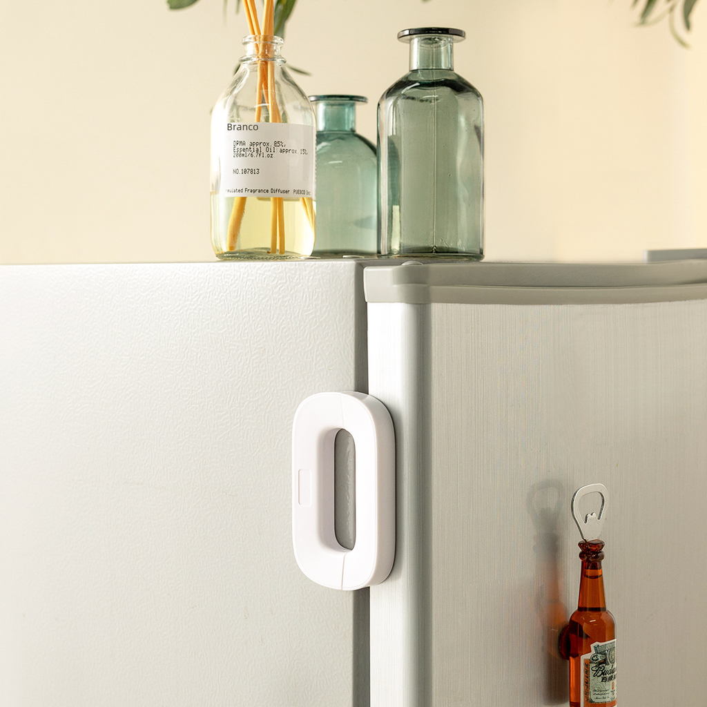 Fridge & Cabinet Safety Lock – Child Safety Refrigerator Lock, No-Drill Adhesive Security Latch