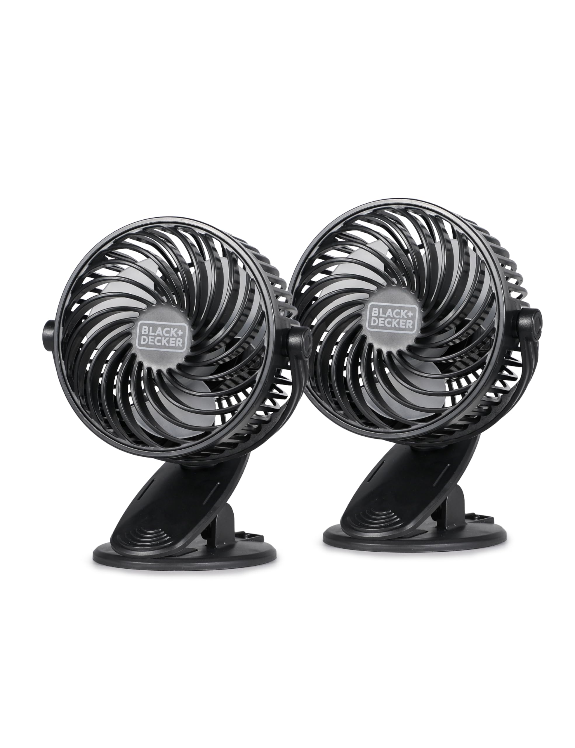 BLACK+DECKER 4” 2-in-1 Clip & Desk Fan – Convertible Portable Cooling Fan with 3-Speed Settings