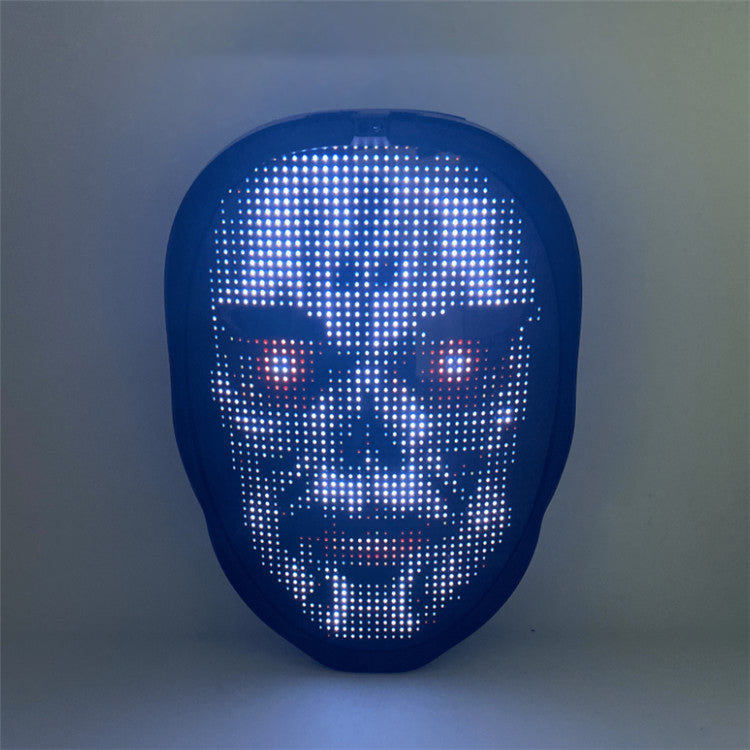 LED Face Changing Glow Mask – Light Up Costume Mask with Multiple Color Modes