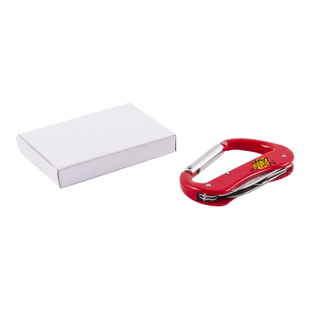 Multi-Tool Carabiner Pocket Tool – 4-in-1 Stainless Steel Camping Keychain Tool