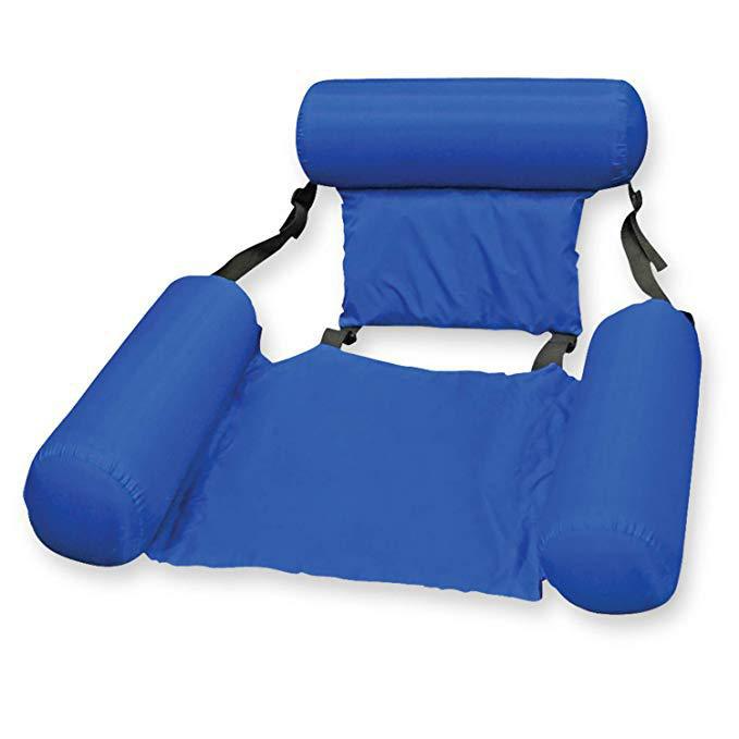 Foldable Inflatable Floating Hammock – Portable Water Lounger with Back & Foot Support