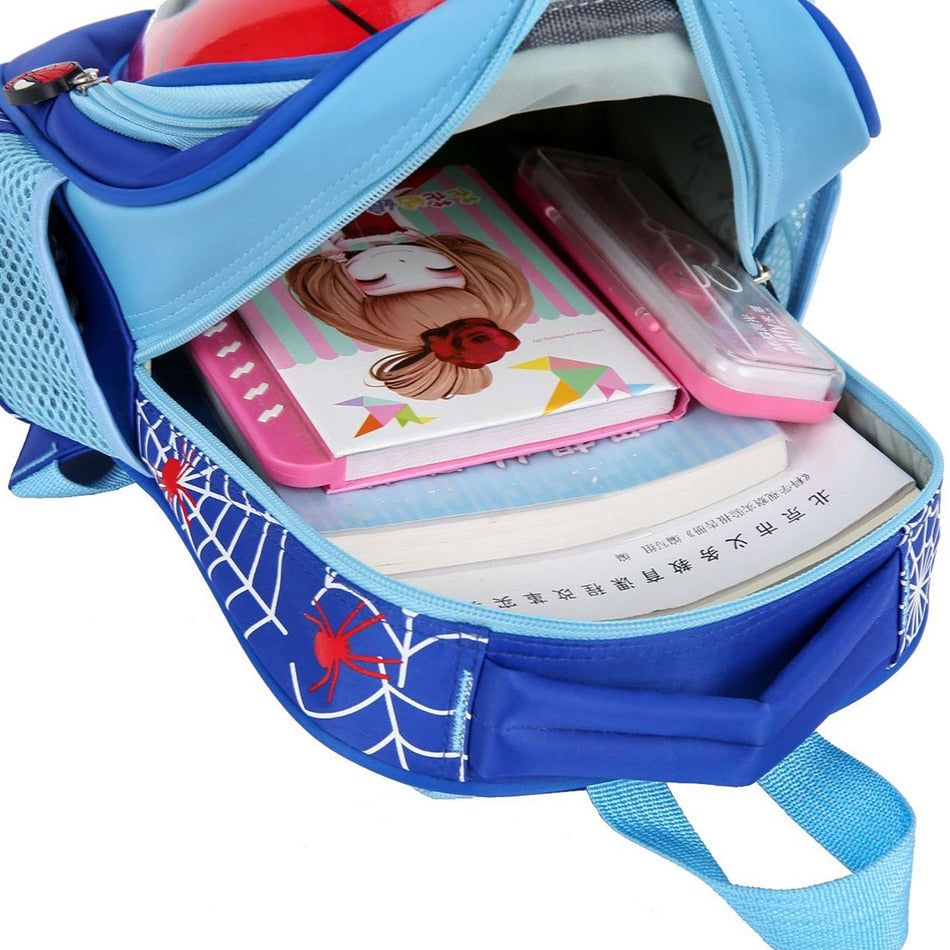 Kids 3D Spider Hero Backpack – Spiderman School Bag for Boys & Girls, Lightweight School Bookbag