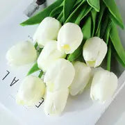 Artificial Tulip Flower Stems – 5PCS Faux Tulips for Home Decor, Vases & Gifts