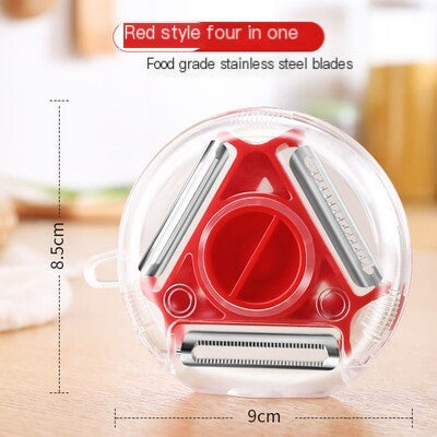 3-in-1 Rotating Fruit Peeler – Multi-Function Vegetable Peeler & Grater Tool