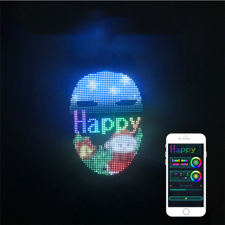 LED Face Changing Glow Mask – Light Up Costume Mask with Multiple Color Modes