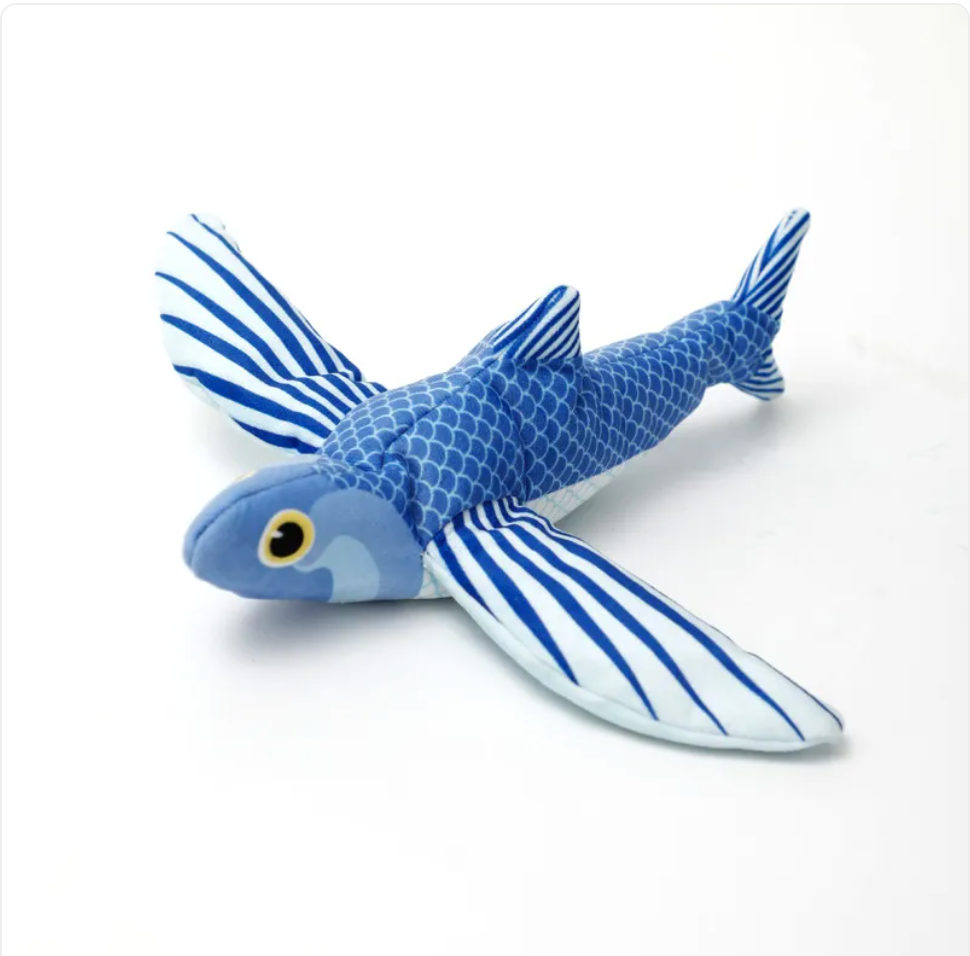 Interactive Plush Pet Toy – Moving & Sound-Activated Jumping Fish / Flapping Bird Toy
