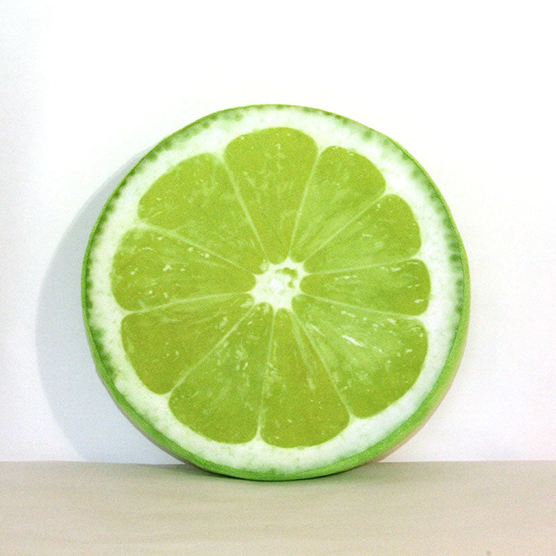 3D Fruit Plush Pillow – Soft Watermelon & Kiwi Decorative Cushion