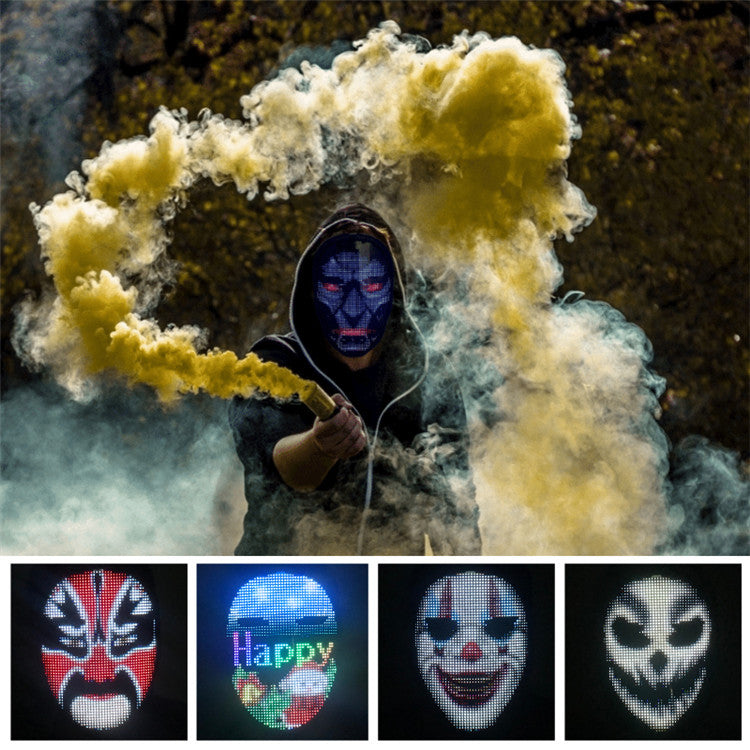 LED Face Changing Glow Mask – Light Up Costume Mask with Multiple Color Modes